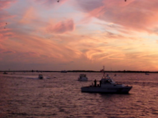 Sunset from Chartered boat on Long Island Sound